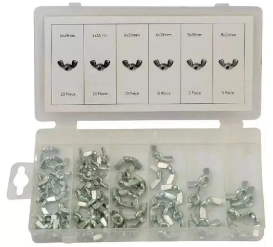 70pc WING NUT ASSORTMENT BOX