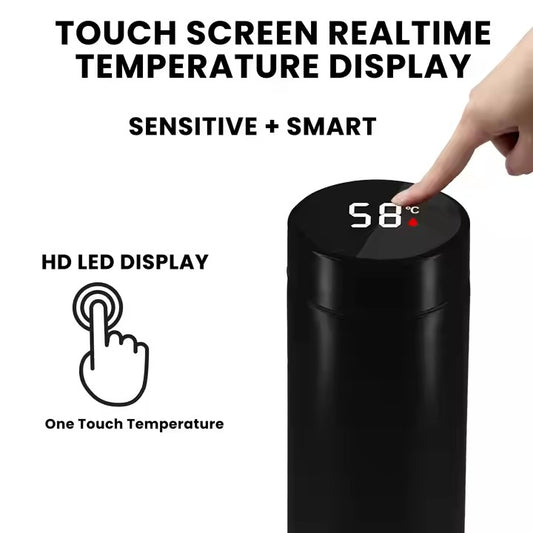 Stainless Steel 500ml Intelligent Vacuum Flask Practical LED Display Water Bottle with Smart Reminder Smart Thermos