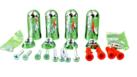 B & Q Universal Fixing Bracket set Ladder & Curved Chrome Plated (M948)