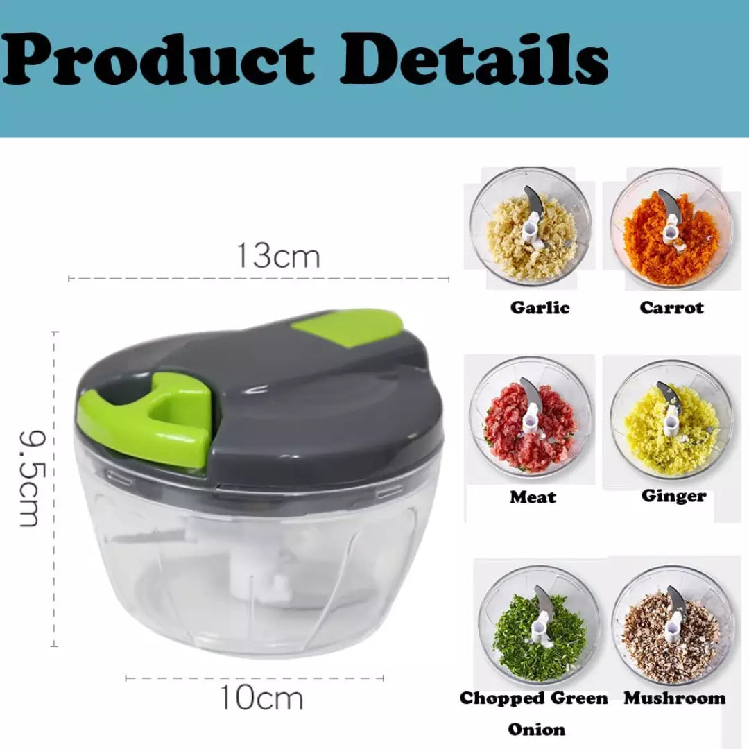 Manual Food Chopper Pull String (Green)