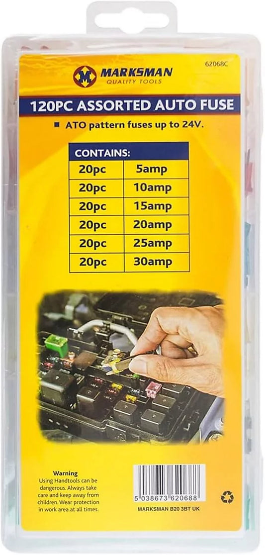 120pc Assorted Auto Fuse box