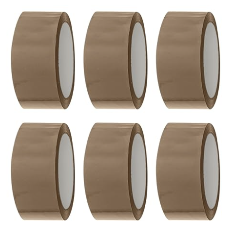 6x Brown Parcel tapes 48mm x 66m