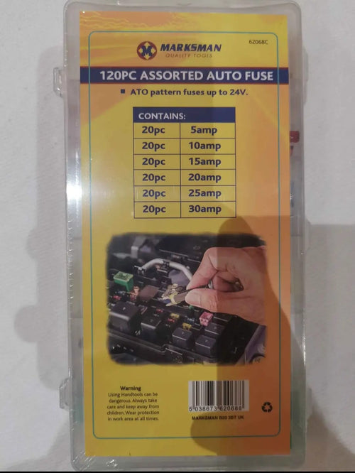 120pc Assorted Auto Fuse box