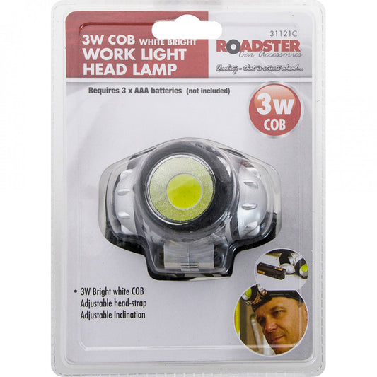 3W Cob Head Work Light Lamp Torch Flashlight