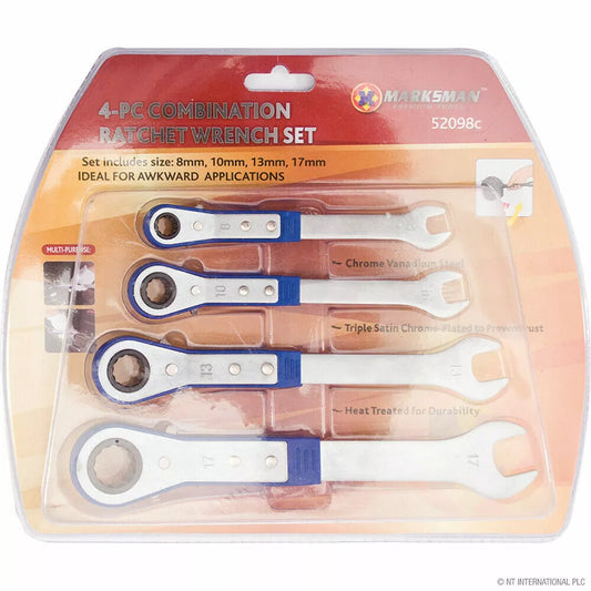 4pc Combination Ratchet Wrench set